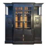 Display cabinet - Napoleon III / English cabinet in blackened wood