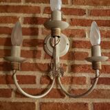 Keria wall lamp 3 branches ivory and gold