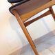 Scandinavian chair in beech and imitation leather black / vintage 60s-70s