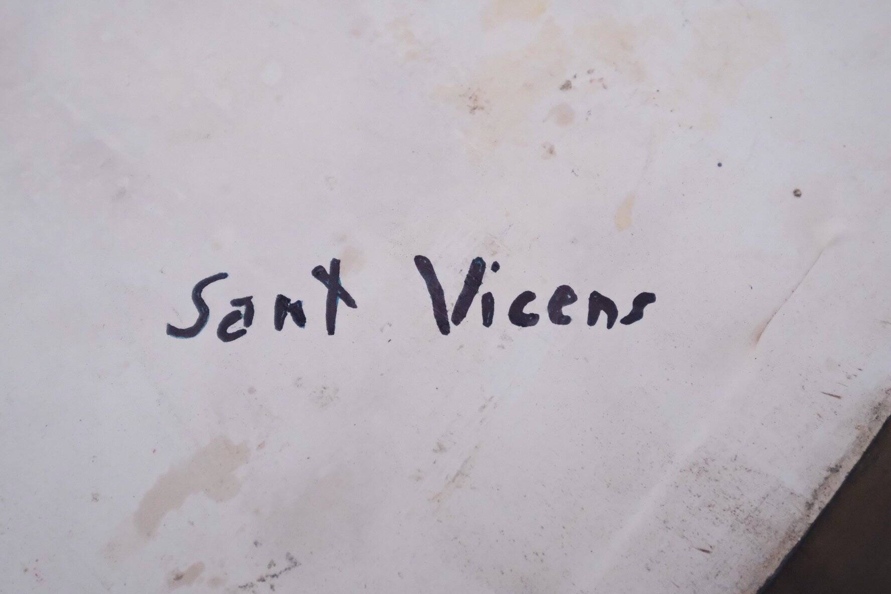 Ceramic dish from sant vicens, france 1970