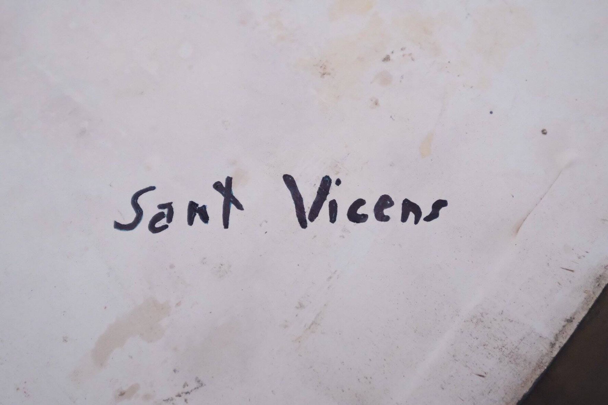 Plat en céramique de sant vicens, france 1970