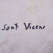 Plat en céramique de sant vicens, france 1970