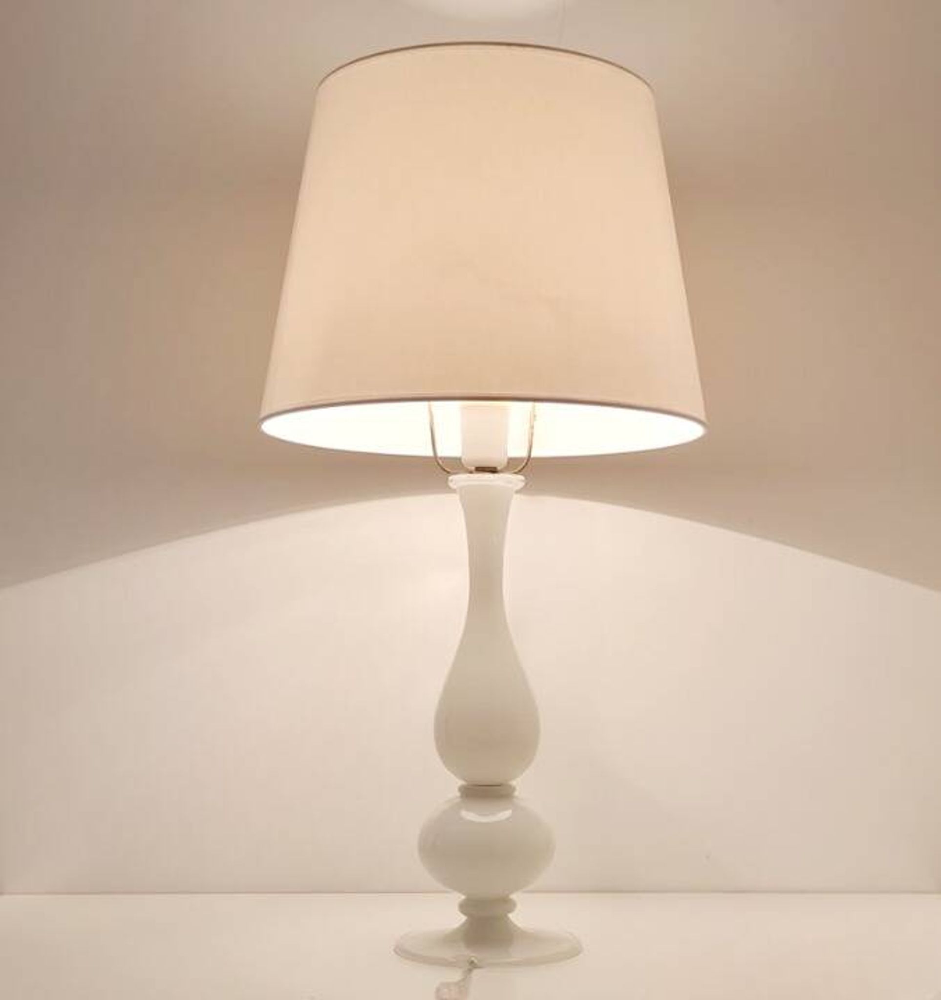 Large Mid Century Murano Glass Table Lamp From Barovier & Toso, Italy, 1960s