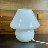 White opaline mushroom lamp from the 70s