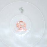 LIMOGES 2 round dishes antique chantournés in Green Gold edging porcelain "Aux Lions de Faïence Paris"