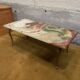 Table basse années 60 marbre/laiton