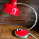 Lampe métal laquée rouge et doré 60’S