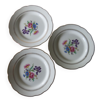 3 flat plates from gien in good condition, florence model