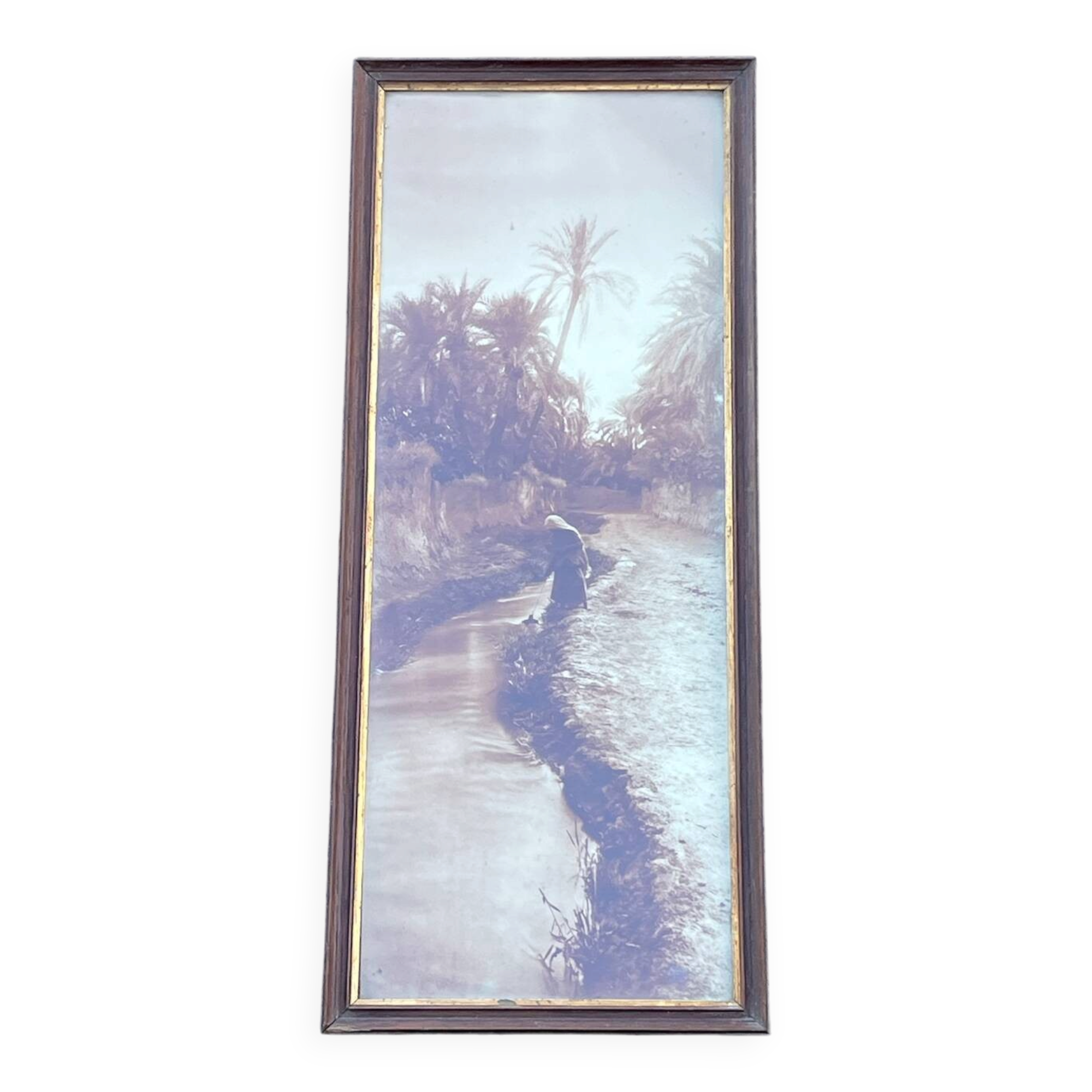 Old photograph from 1920 signed by Alexandre Bourgault, an Orientalist.