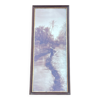 Old photograph from 1920 signed by Alexandre Bourgault, an Orientalist.