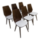 Lot de 6 chaises Baumann modèle 840 G2S finition acajou verni, 1963