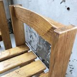 Duo of les arcs mountain pine chairs