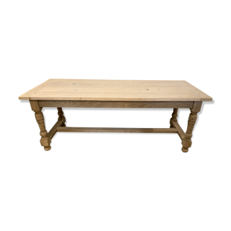 Table de ferme ancienne en chêne brut
