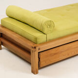 Bed L03 by Pierre Chapo in Massive Elm 1960