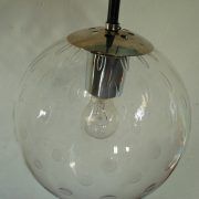 Ceiling light 3 globes in blown glass of the 1970s