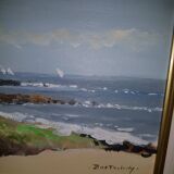 Oil painting la Côte sauvage (Vendée) Gérard Barthélemy