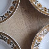 Set of 6 plates Mitteteich Bavaria gold flowers
