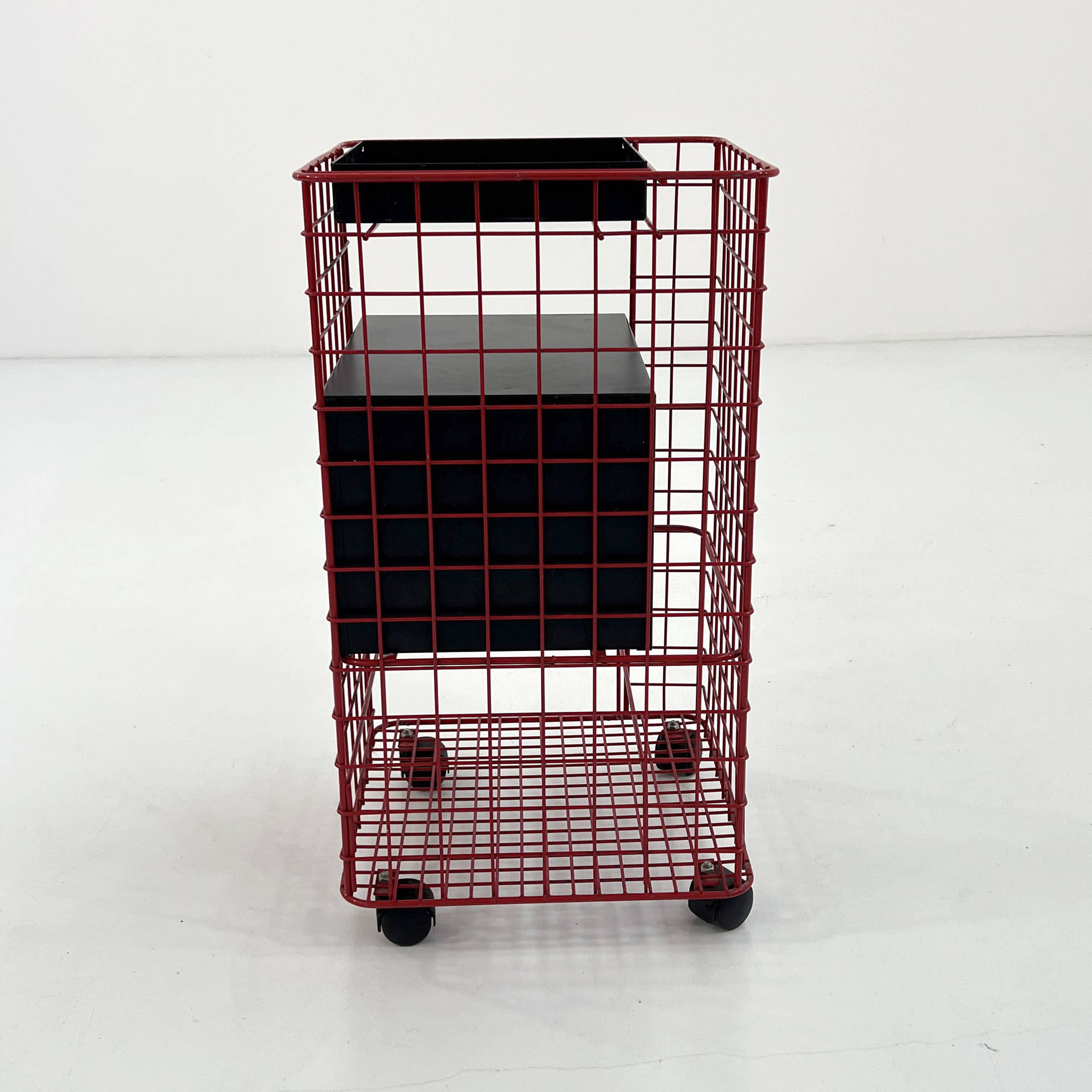 Office furniture on wheels with metal drawers, 1980s