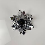Silver metal snowflake candle holder