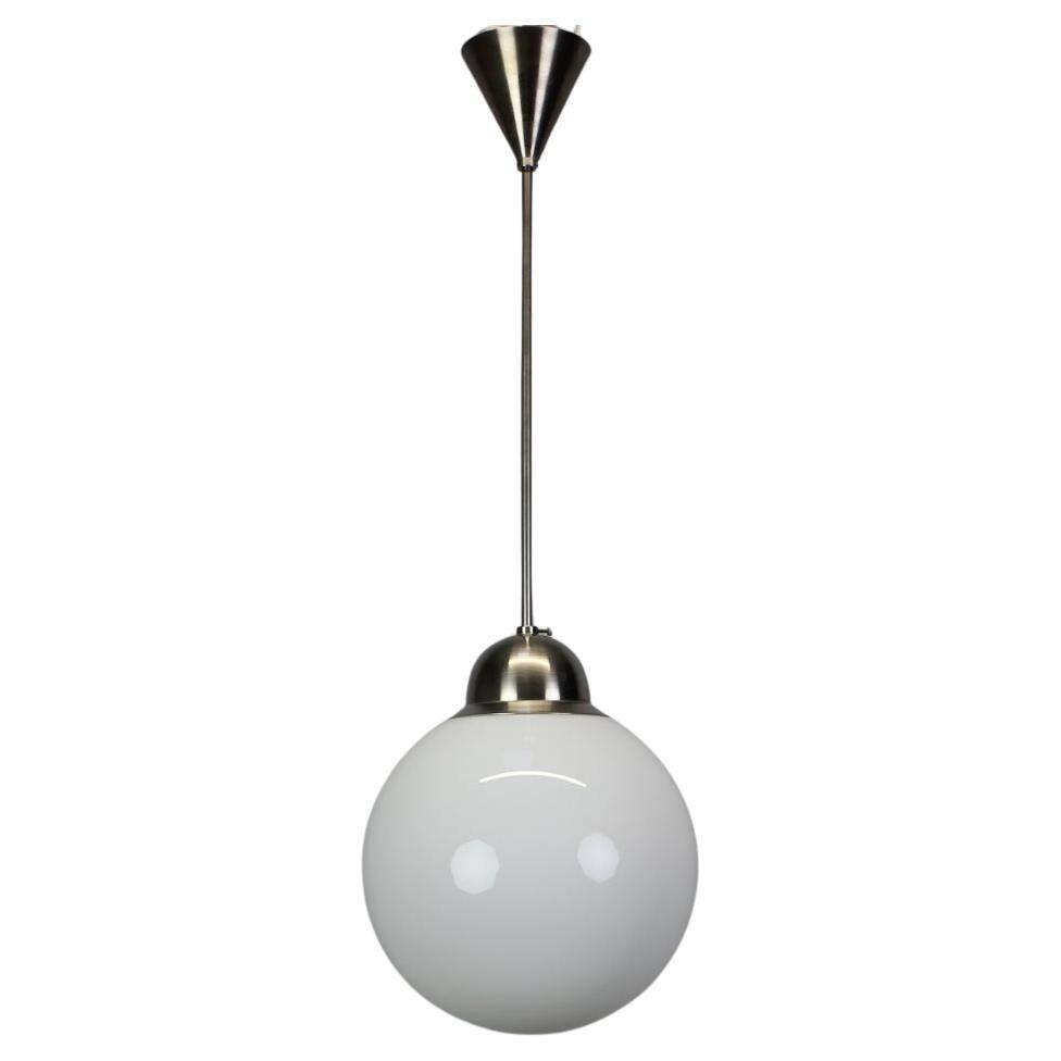 Suspended globe chandelier in glass Art Deco, Europe, 1930s