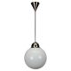 Suspended globe chandelier in glass Art Deco, Europe, 1930s