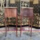 Pair of Louis XV style bedside tables in marquetry