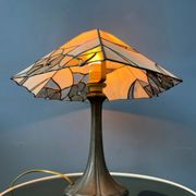 Lampe de table Art déco colorée en vitrail