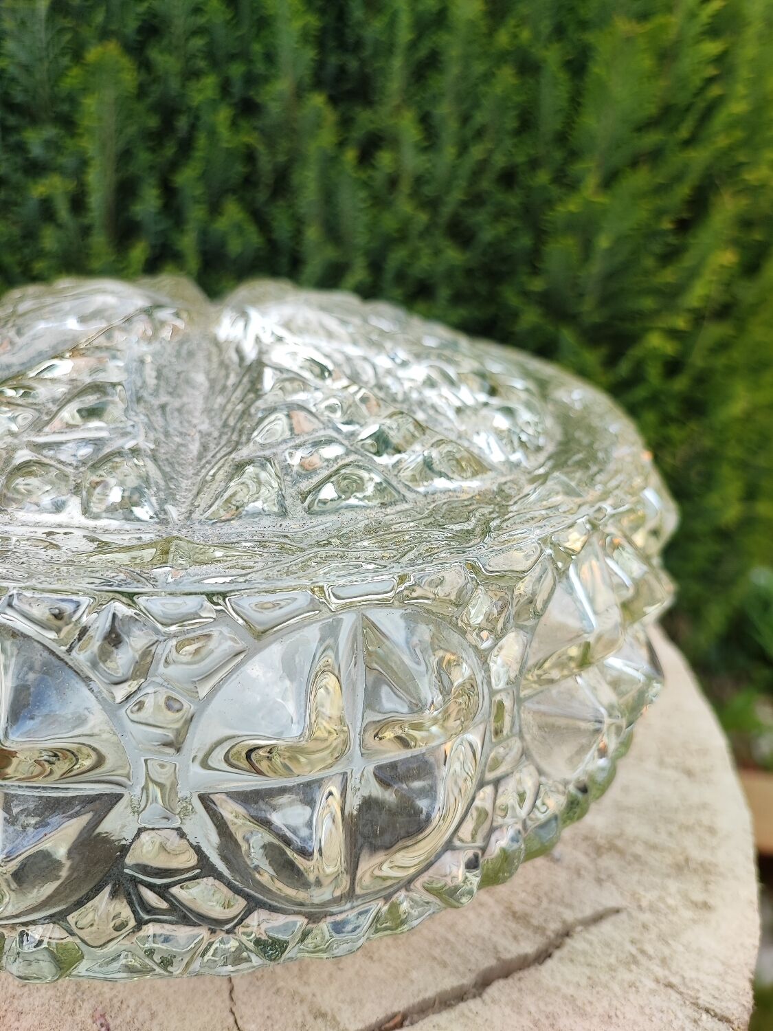 Vintage glass ceiling lamp