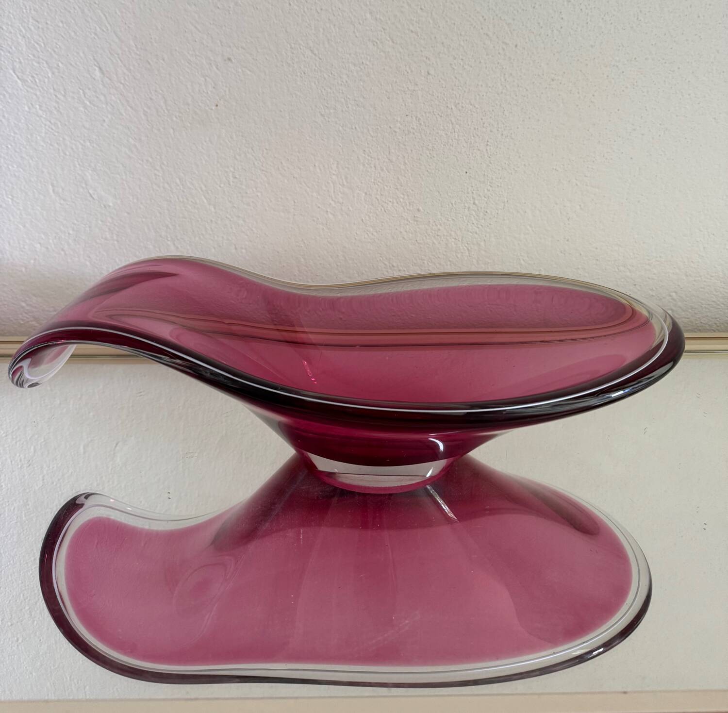 Scandinavian blown glass bowl Paul Kedelv 1950s