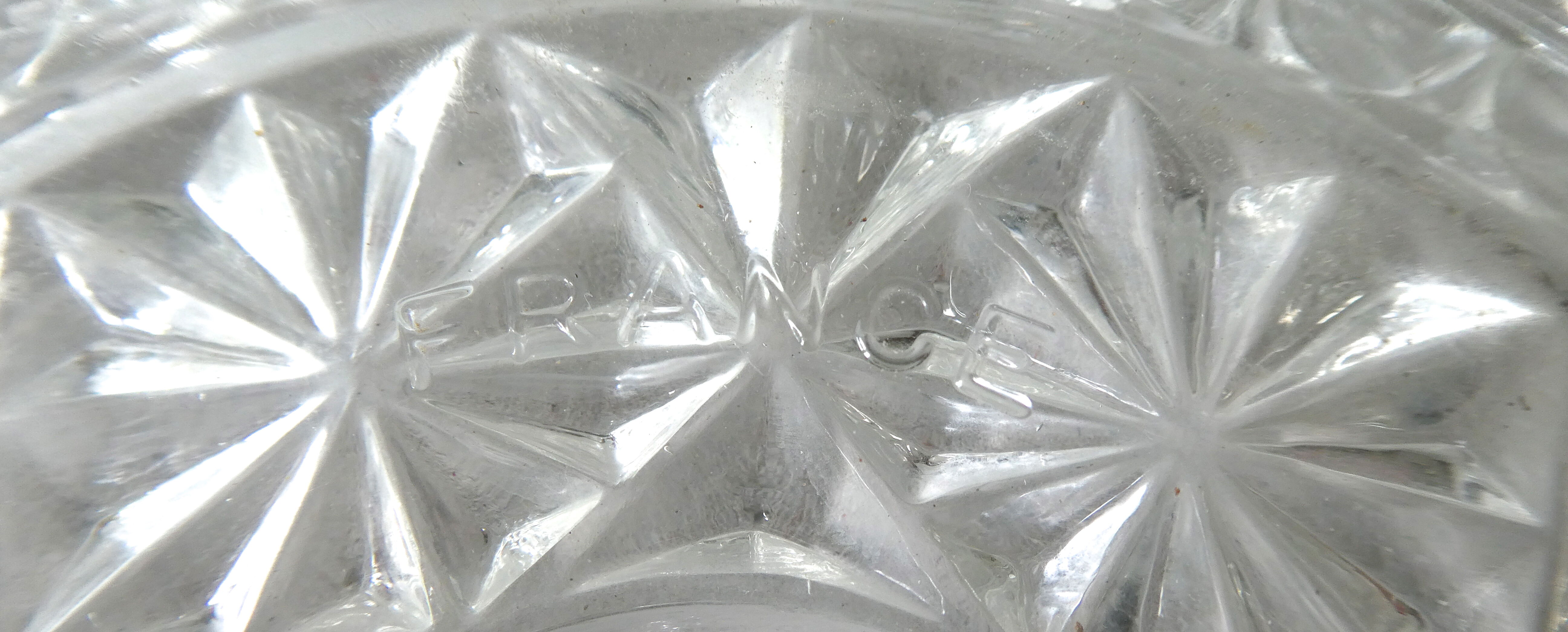 50-year-old carved glass serving plate