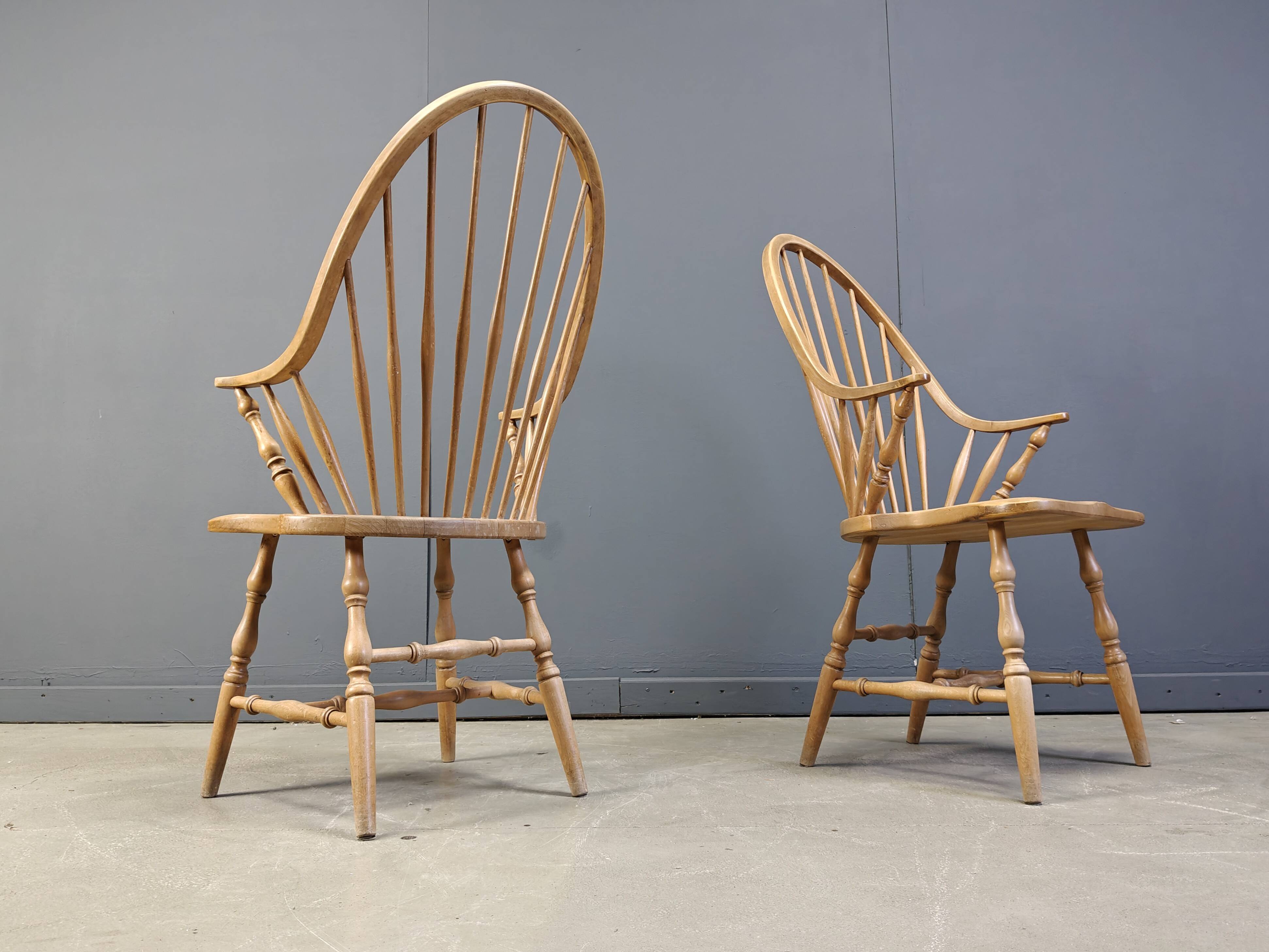 Vintage Windsor Style Dining Chairs, 1960s - Set of 6