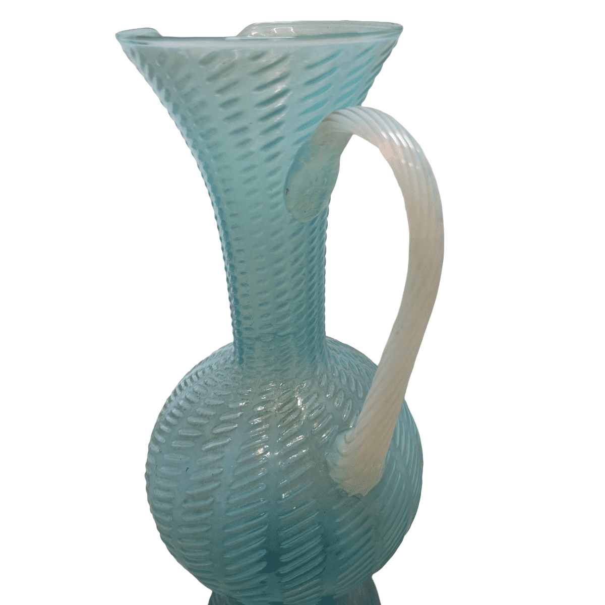 Vintage Blue Swirl Carafe From Italy, 1950/60s