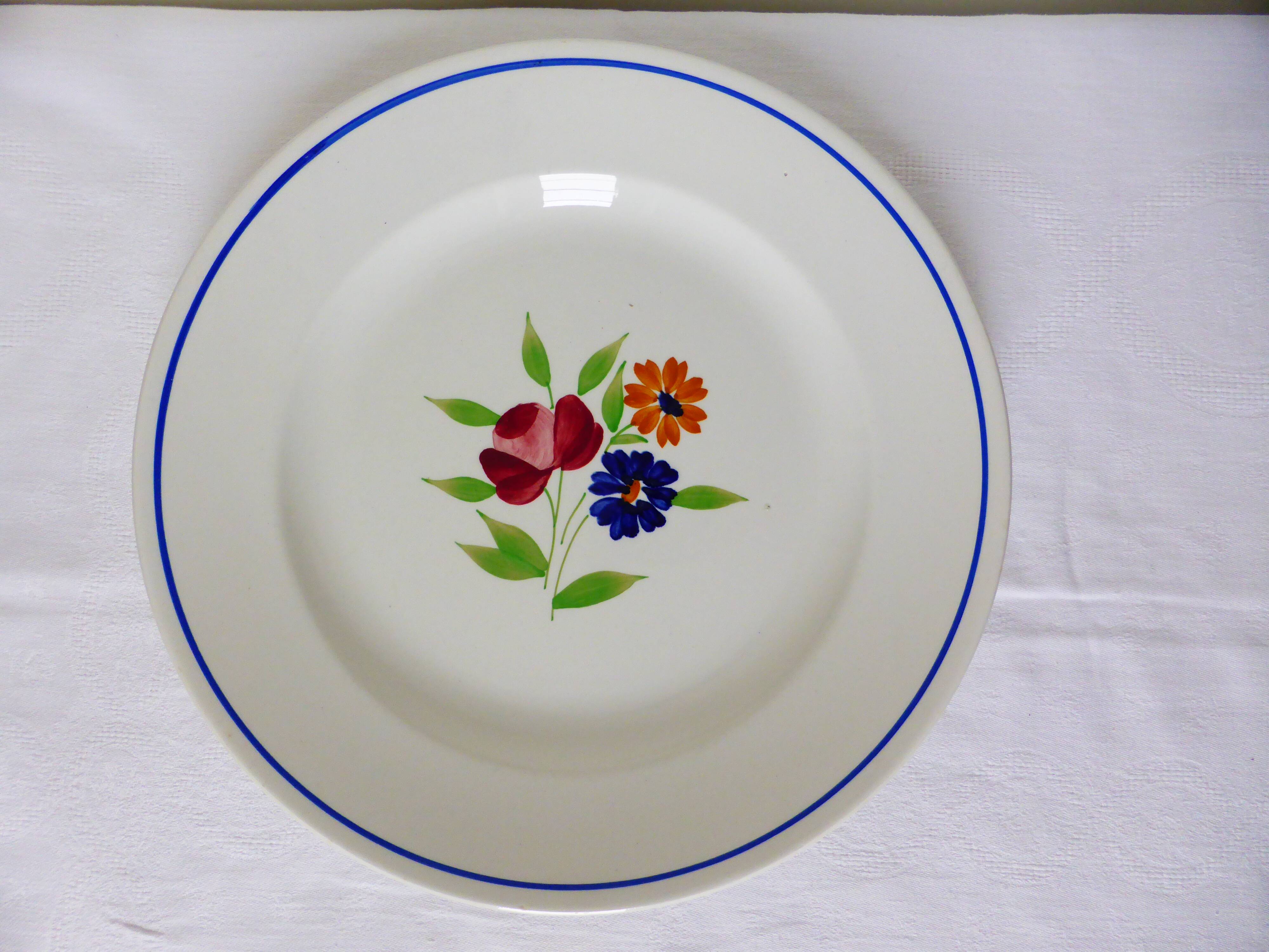 Plat de service rond de la manufacture de Badonviller 210399