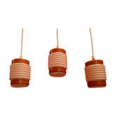 Suite of three hanging 1960, vintage opaline Scandinavian spirit