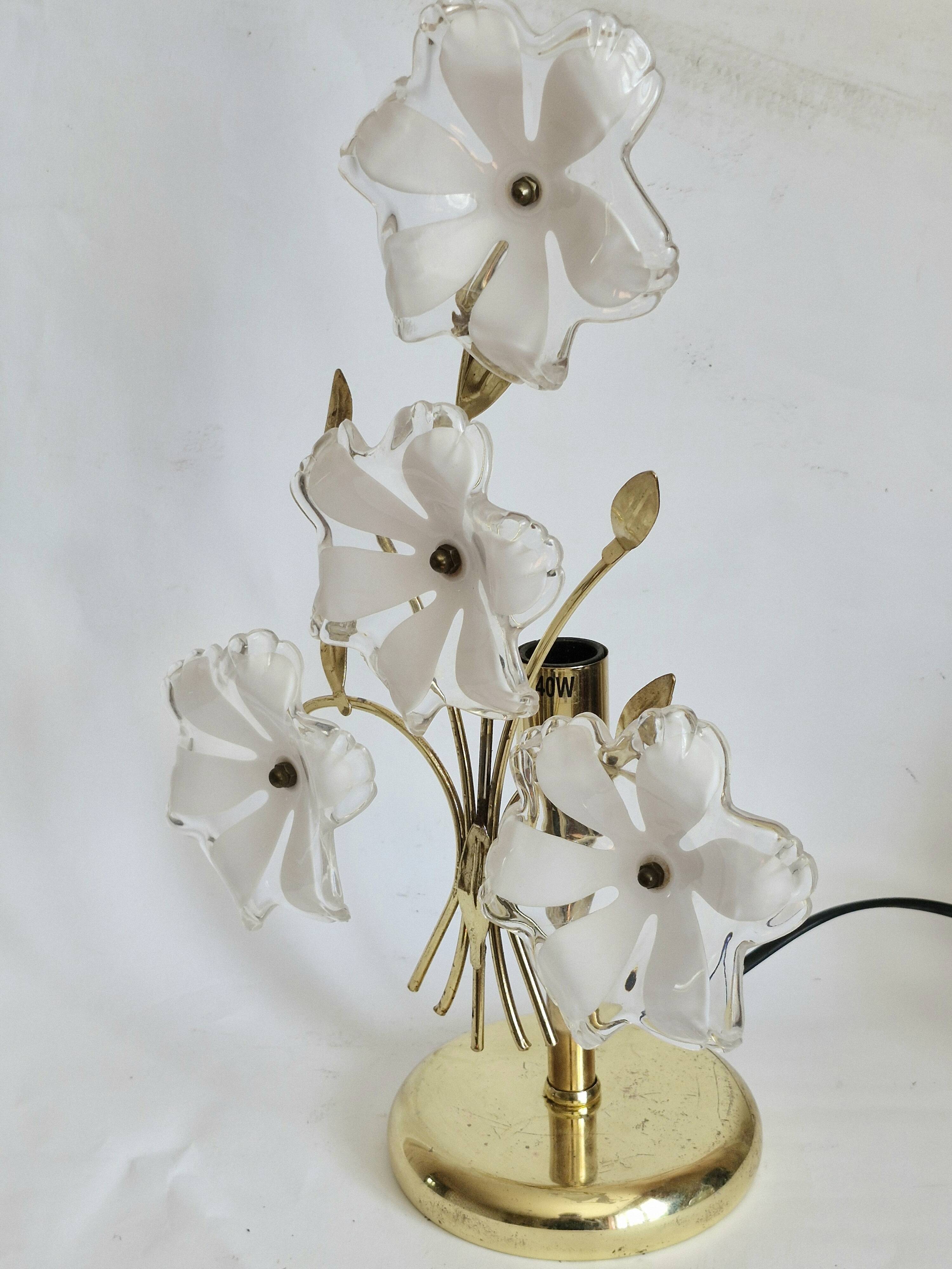 80s/90s flower table lamp