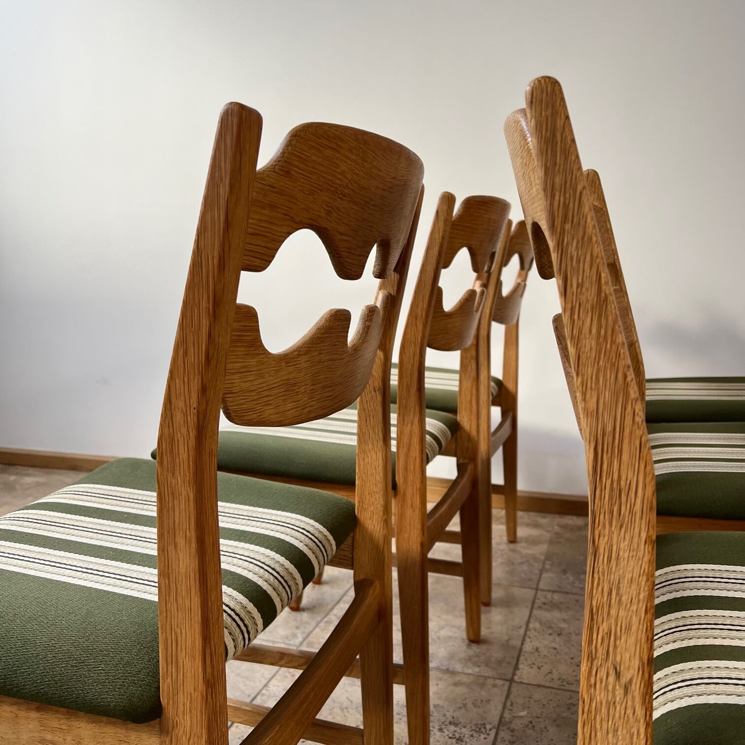 Mid-century oak danish dining chairs