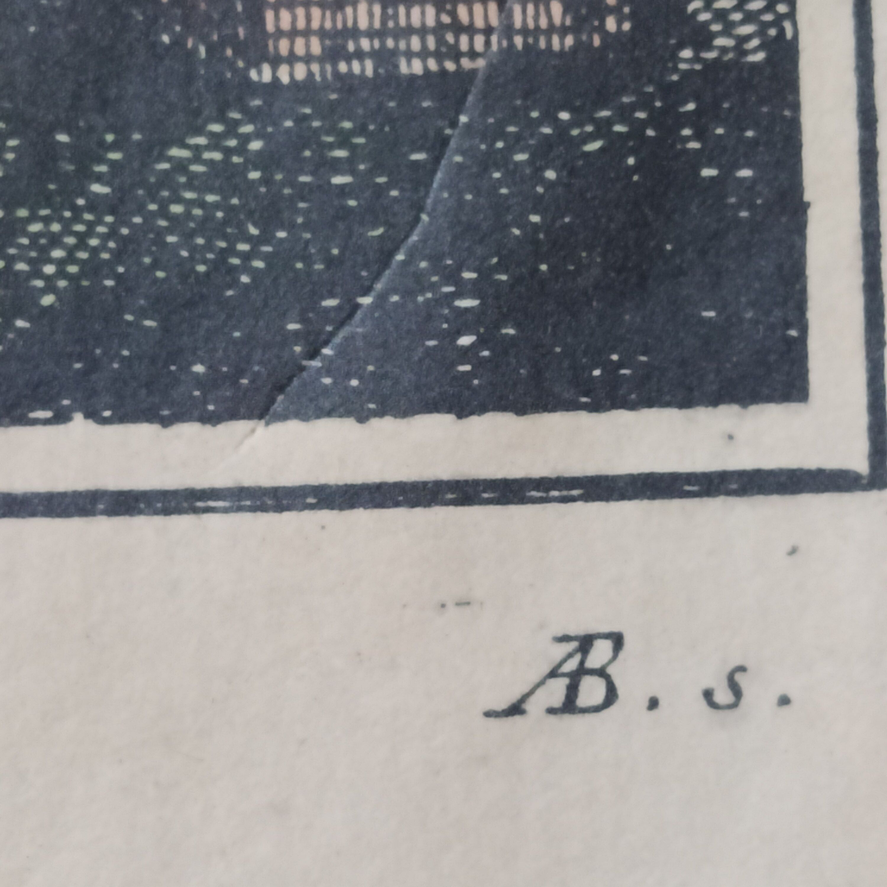 Antique equestrian engraving