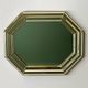Large octagonal Deknudt wall mirror in layered mirrored glass and gold accents