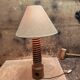 Lampe en bois tourné style Charles Dudoyut