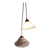 Duo de baladeuse en verre de Clichy période Art Déco
