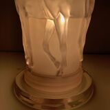 Plexiglass horse lamp in the style of Lalique.