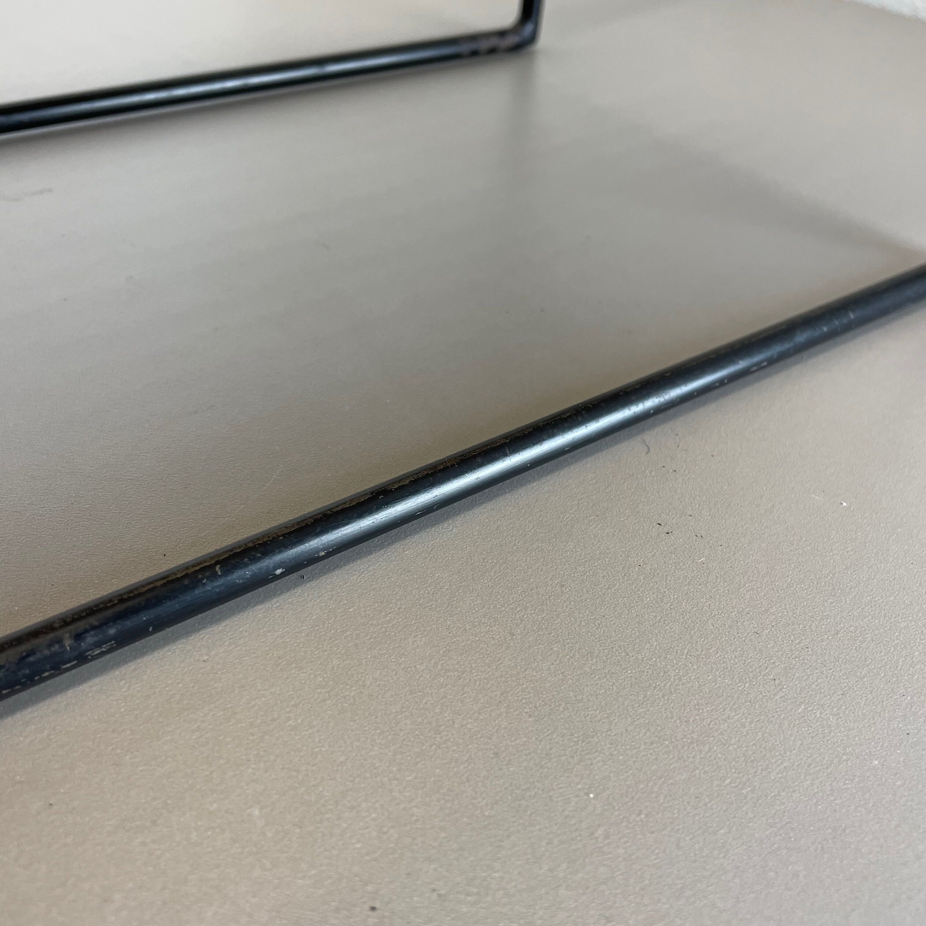 Aubock Style Mid-Century Rattan Bauhaus Magazine Holder, France, 1950s