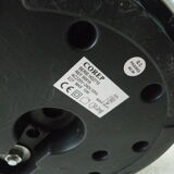 FLOOR lamp design COREP, lacquered steel taupe color, reclining