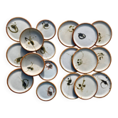 Service madeleine Brault poterie la colombe années 60