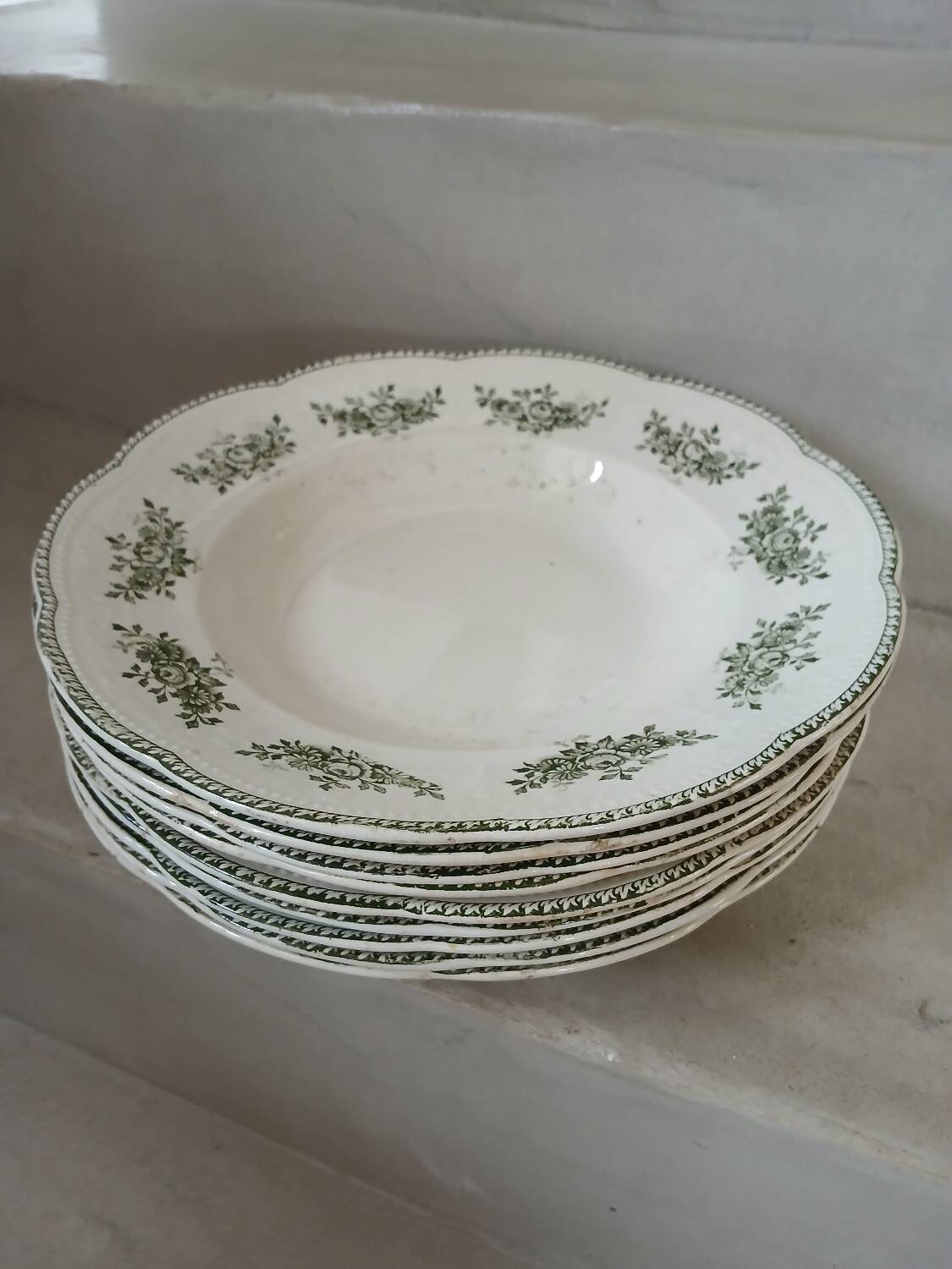 9 Badonviller Terre de Fer soup plates