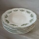 9 Badonviller Terre de Fer soup plates