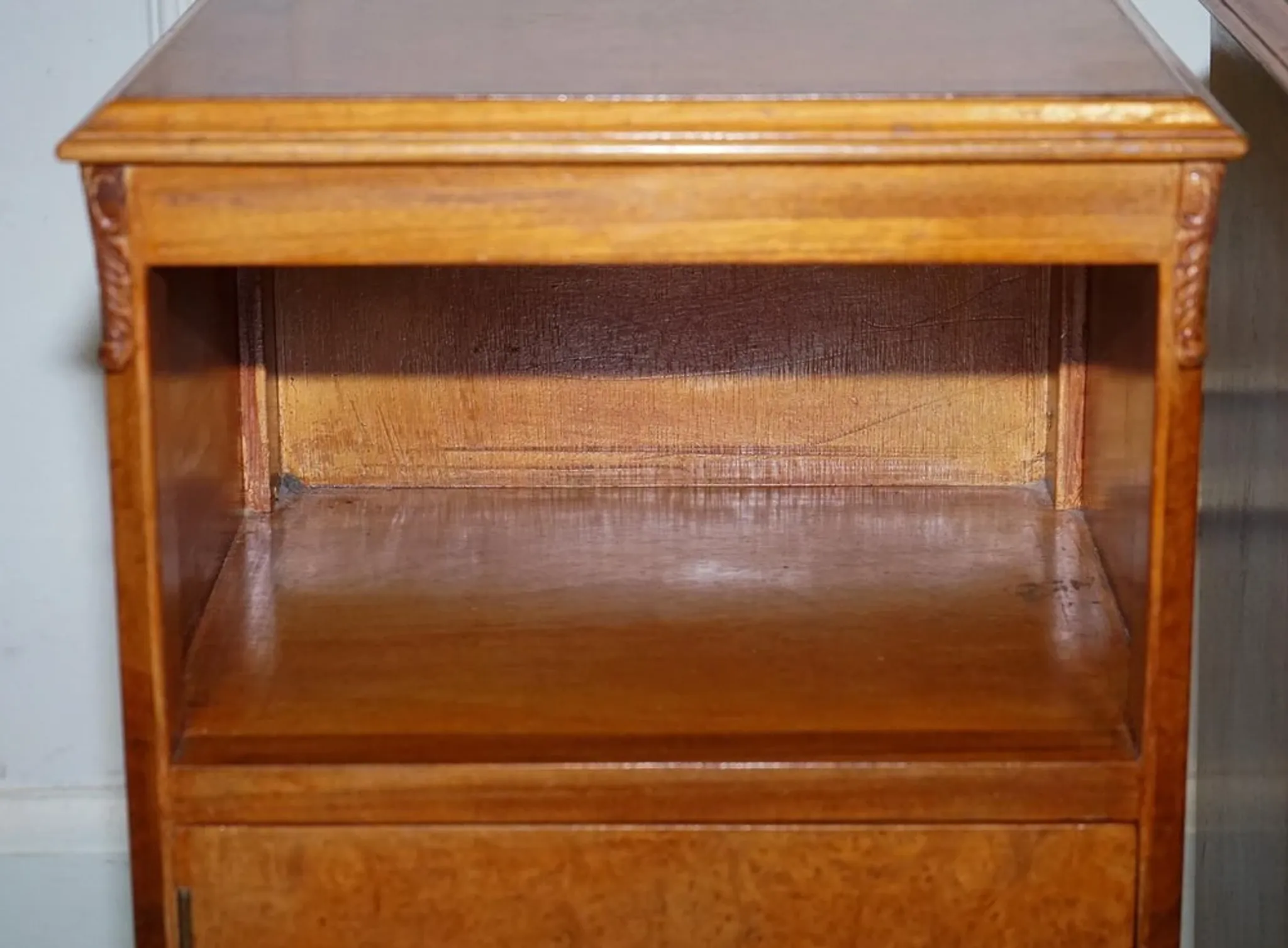 Art Deco Nightstands in Walnut, 1920s, Set of 2