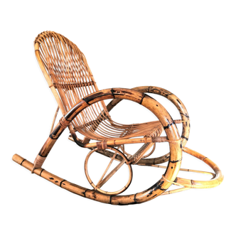 Vintage rocking chair model by Rohe noordwolde