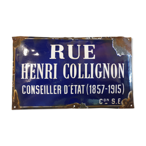 Plaque de rue émaillée