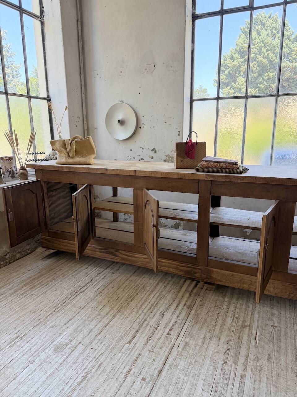 Rustic sideboard XXL 4m solid oak 1950